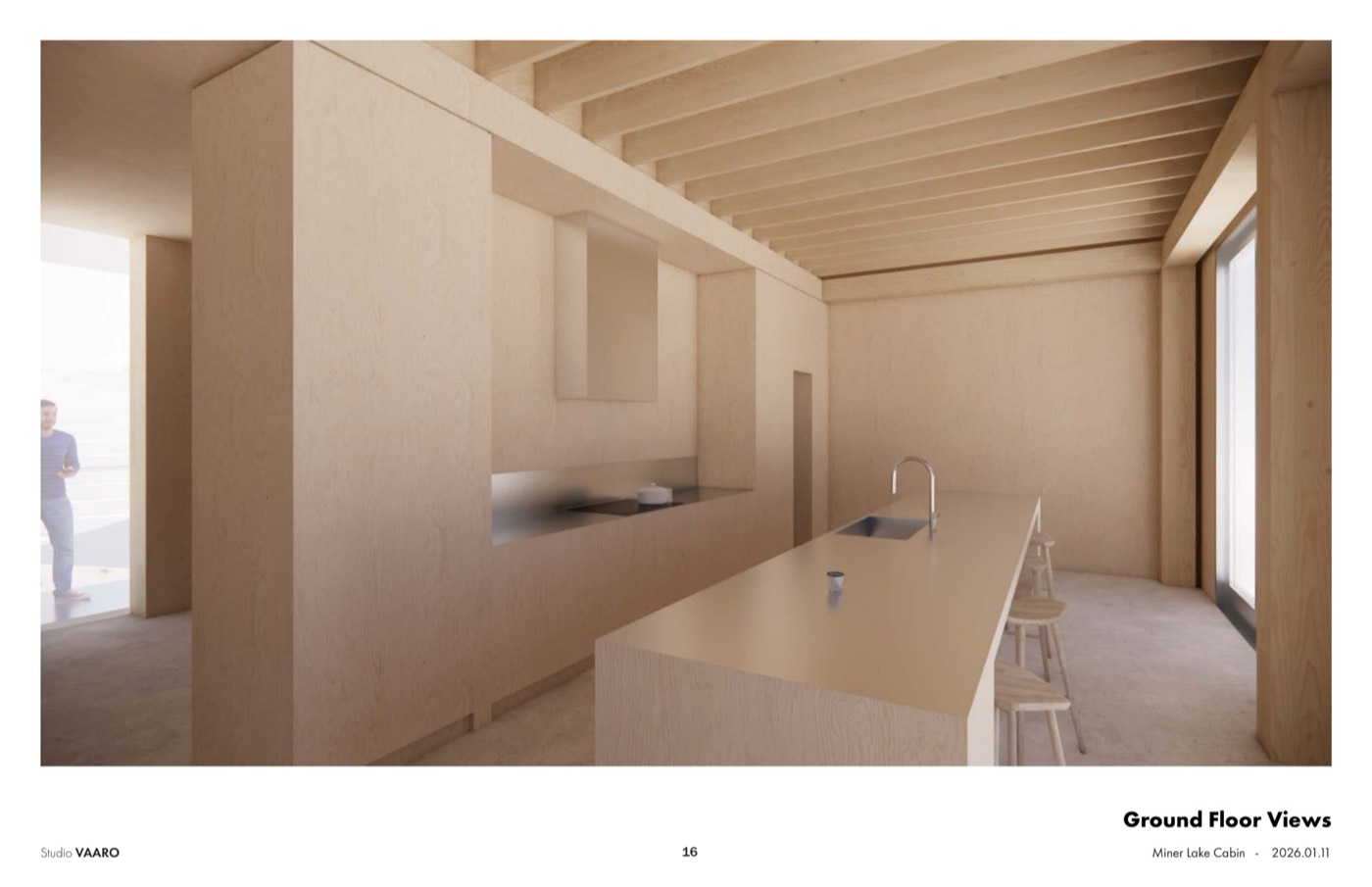 Red Oak Lodge architectural rendering on Miner Lake